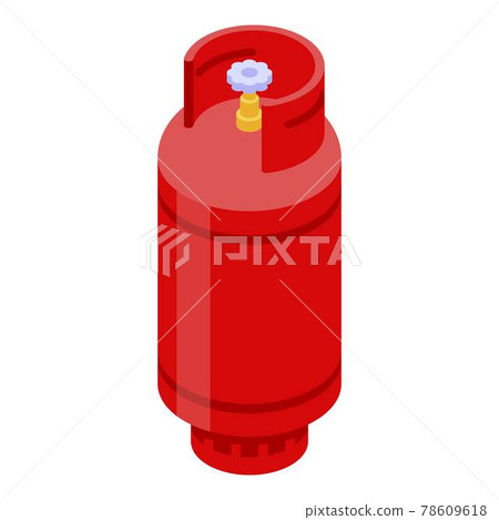 House gas cylinder icon, isometric style 78609618