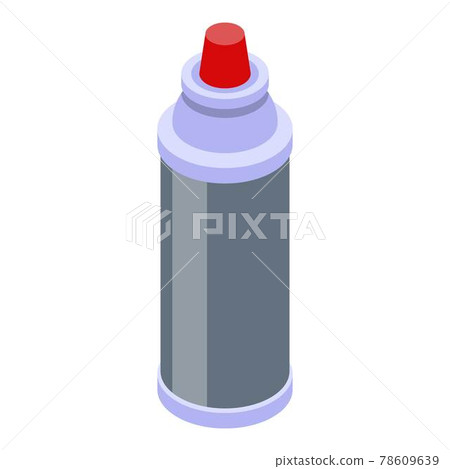 Gas liquid cylinder icon, isometric style Gas liquid cylinder icon, isometric style 78609639