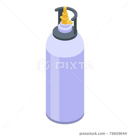 Gas cylinders icon, isometric style 78609644
