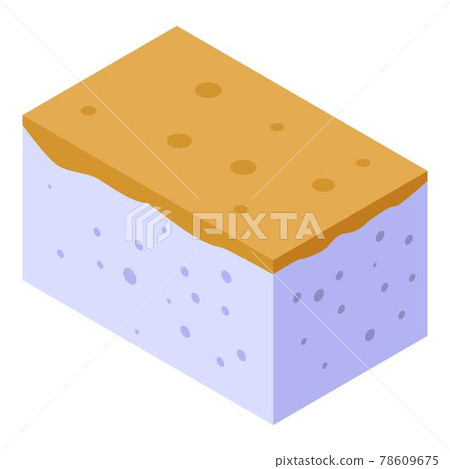 Polyurethane foam finishing icon, isometric style Polyurethane foam finishing icon, isometric style 78609675