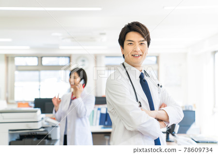 Young male and female medical team Young male and female medical team 78609734