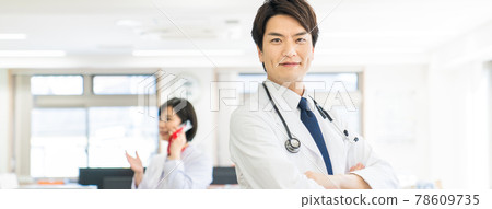 Young male and female medical team Young male and female medical team 78609735