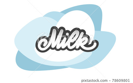 Milk label for product desing. Milk logo. 78609801