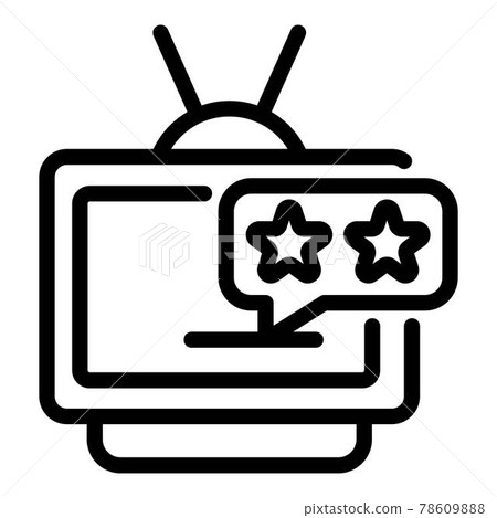 Tv rating icon, outline style 78609888
