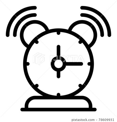Alarm clock icon, outline style 78609931