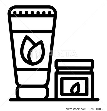 Bath tincture of eucalyptus icon, outline style Bath tincture of eucalyptus icon, outline style 78610036