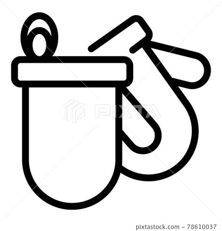 Ladle for a sauna icon, outline style 78610037