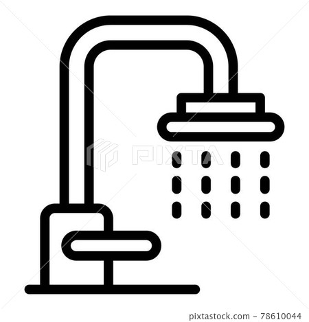 Shower icon, outline style 78610044