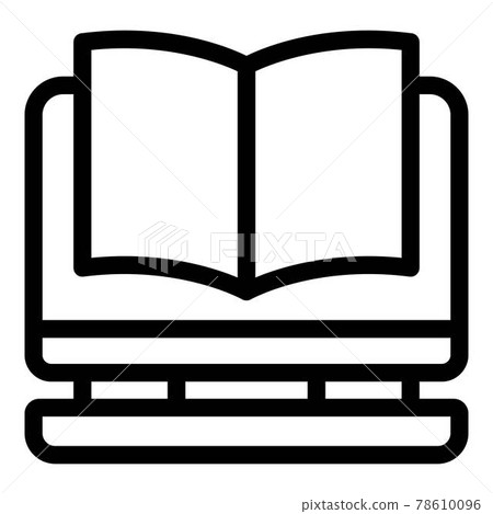 Book on stand icon, outline style 78610096