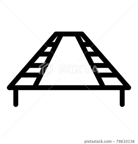 Finishing the roof with boards icon, outline style Finishing the roof with boards icon, outline style 78610136