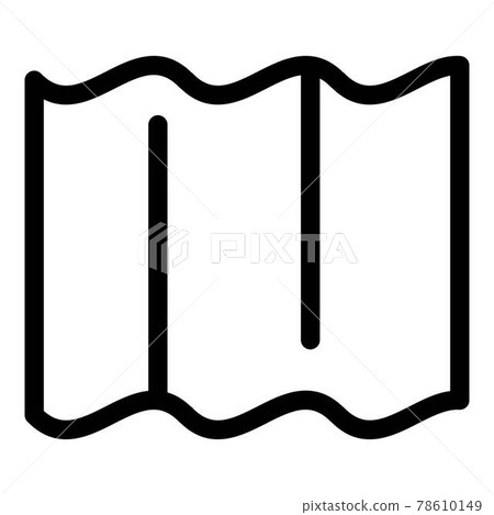 Corrugated slate sheet icon, outline style Corrugated slate sheet icon, outline style 78610149
