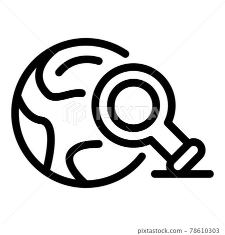 Earth exploration icon, outline style 78610303
