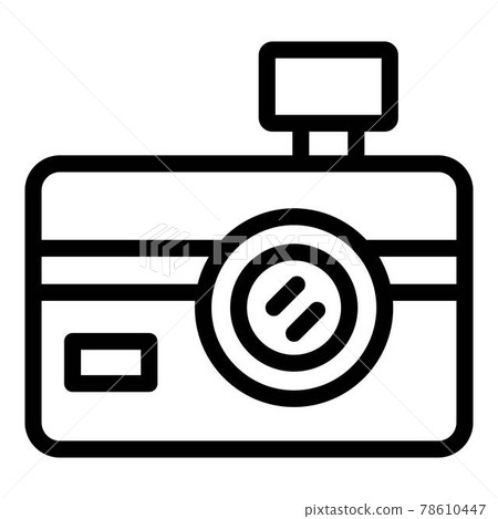Photo camera icon, outline style 78610447