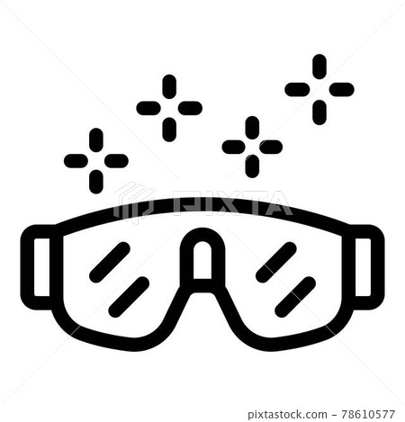 Protected glasses icon, outline style 78610577