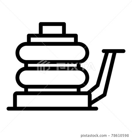 Air jack screw icon, outline style 78610598