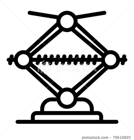 Repair jack screw icon, outline style 78610605