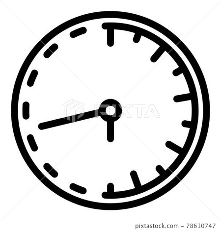 Classic wall clock repair icon, outline style 78610747