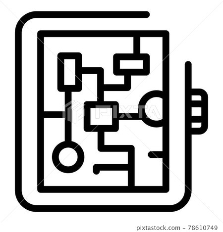 Smartwatch screen repair icon, outline style 78610749