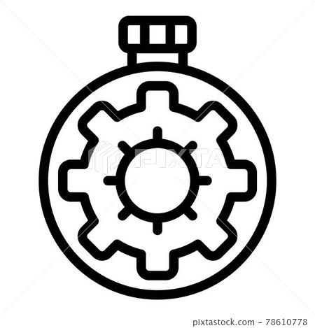 Stopwatch repair icon, outline style Stopwatch repair icon, outline style 78610778