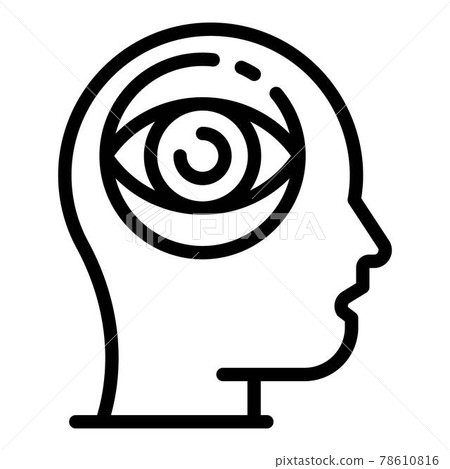 Eye mind life skill icon, outline style 78610816