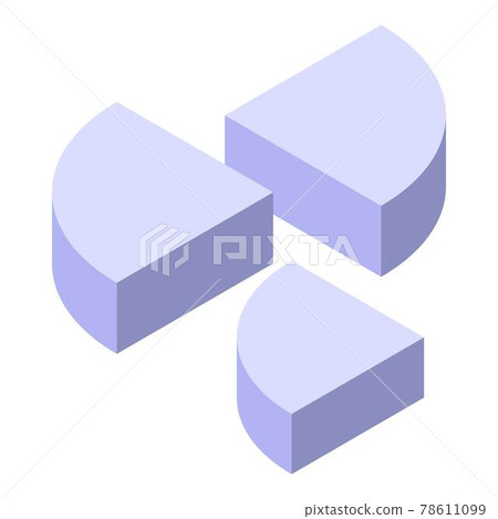 Pieces soursop icon, isometric style Pieces soursop icon, isometric style 78611099