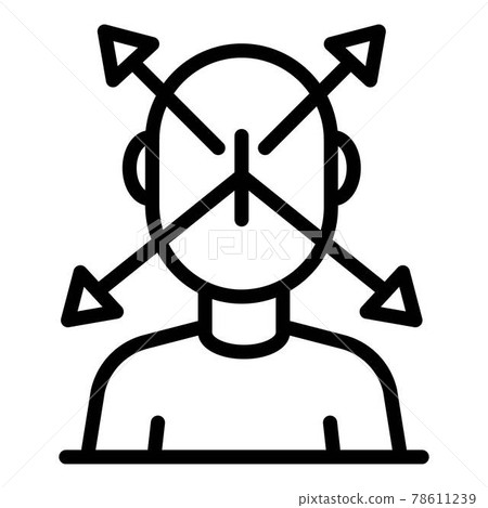 All direction education skills icon, outline style 78611239