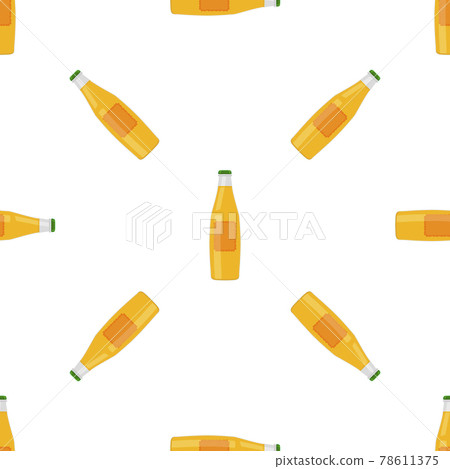 Illustration on theme seamless beer glass bottles with lid for brewery Illustration on theme seamless beer glass bottles with lid for brewery 78611375