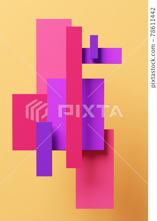 Abstract colorful background. Vertical format. 3D illustration. 78611442
