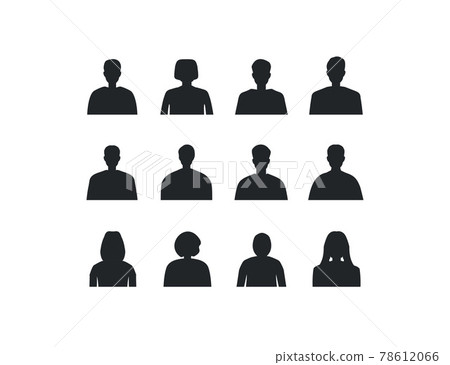 Male and female, people, users icon. Vector illustration. 78612066