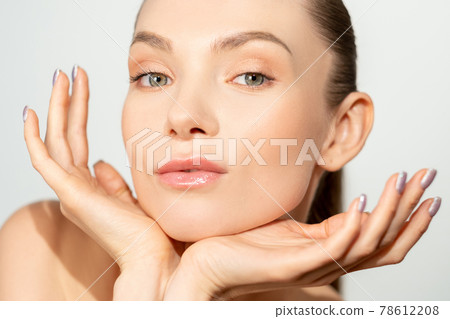 clean skin model facial skincare pretty woman face 78612208