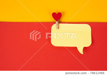 Red hearts with clothespins on notes and Copy Space Red hearts with clothespins on notes and Copy Space 78612466