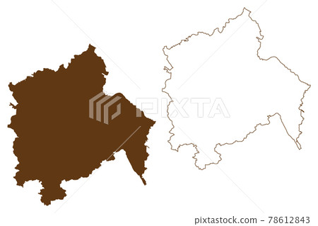 Hameln-Pyrmont district (Federal Republic of Germany, rural district, State of Lower Saxony) map vector illustration, scribble sketch Hameln Pyrmont map Hameln-Pyrmont district (Federal Republic of Germany, rural district, State of Lower Saxony) map vector illustration, scribble sketch Hameln Pyrmont map 78612843