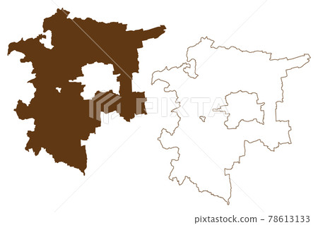 Sudliche Weinstrasse district (Federal Republic of Germany, State of Rhineland-Palatinate) map vector illustration, scribble sketch Suedliche Weinstrasse map Sudliche Weinstrasse district (Federal Republic of Germany, State of Rhineland-Palatinate) map vector illustration, scribble sketch Suedliche Weinstrasse map 78613133