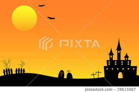 Halloween background illustration 78613987