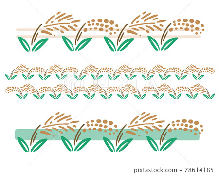 Deformed touch rice line decoration - Stock Illustration [78614185] - PIXTA