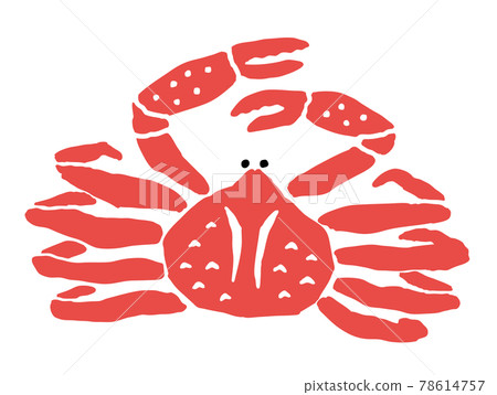 雪蟹復古可愛插畫 78614757