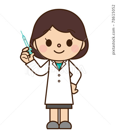 Female doctor with a syringe 78615052