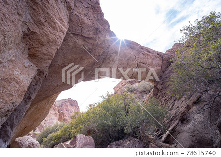 Beautiful nature arch on the El Dorado Trail Beautiful nature arch on the El Dorado Trail 78615740
