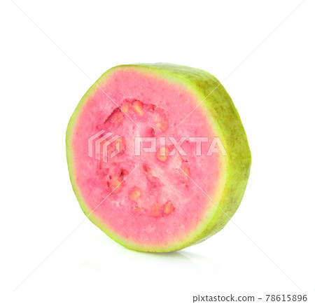 Slice guava fruit isolated on white background 78615896