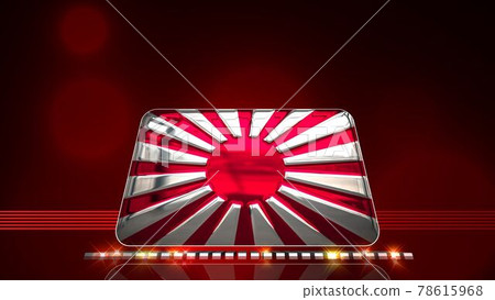 Rising Sun Flag reflected on the floor 3-3-2 78615968