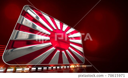 Rising Sun Flag reflected on the floor 3-3-1 78615971