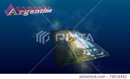 Text of the Argentina flag and country name flying in space 6-2-3 Text of the Argentina flag and country name flying in space 6-2-3 78616482