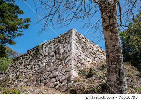 Bitchu Matsuyama Castle, stone wall of the remains of the Nakadaiko, Takahashi City, Okayama Prefecture 78616798