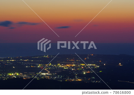Night view of Awara city from Kengadake forest road observatory 78616800