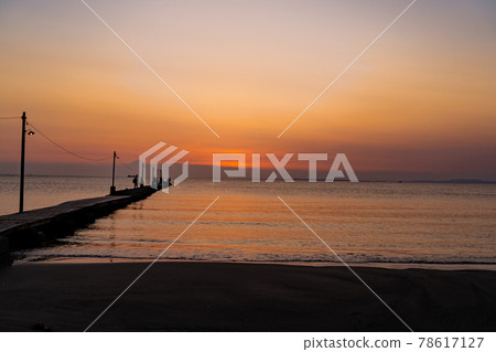 Haraoka Beach Pier at dusk Haraoka Beach Pier at dusk 78617127