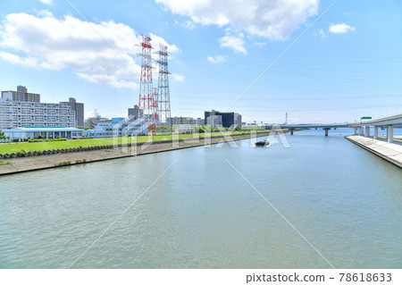 Looking downstream from Kiyosuna Ohashi (Edogawa-ku, Tokyo) [2021.6] 78618633