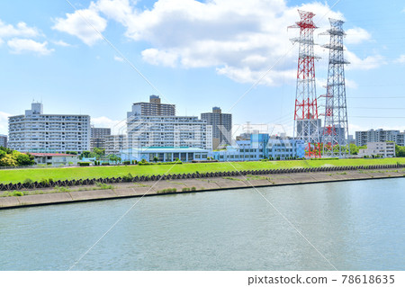 Looking downstream from Kiyosuna Ohashi (Edogawa-ku, Tokyo) [2021.6] 78618635