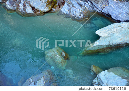 A pure mountain stream over which "Kazura Bridge" is built A pure mountain stream over which "Kazura Bridge" is built 78619116