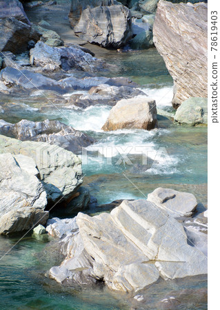 A pure mountain stream over which "Kazura Bridge" is built A pure mountain stream over which "Kazura Bridge" is built 78619403