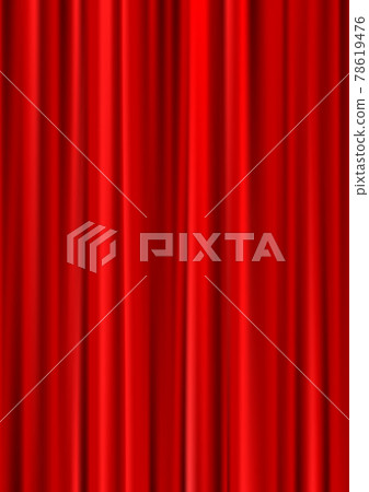 High-class red curtain illustration background material_vertical position (with vector) 78619476